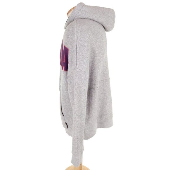 Marcelo Burlon County of Milan Logo Over Hoodie Size XS Mens Gray - Picture 6 of 16